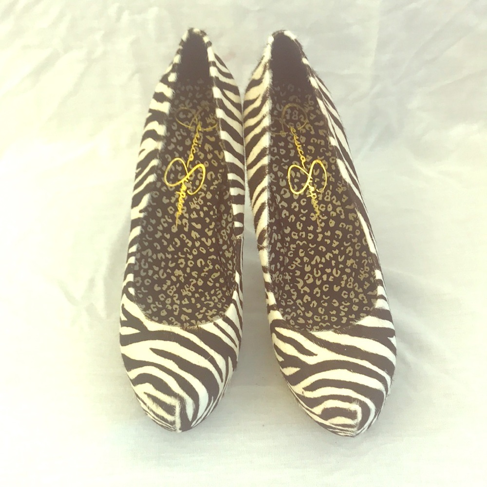 Black and white zebra print, 5 inch , Animal hair